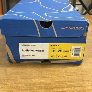 Brooks Addiction Walker Shoes Womens Size 10.5 White 2E Extra Wide Walking